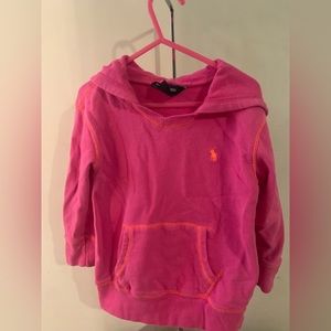 Ralph Lauren Pink Hoodie With Front Pocket Size 4T